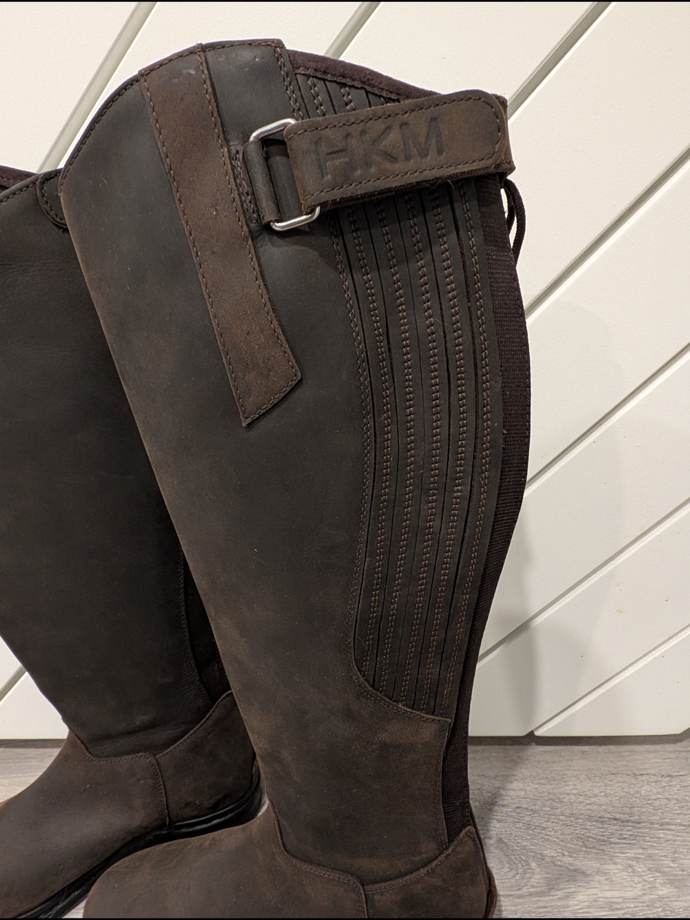 HKM Country Women Winter Tall Riding Boots in Dark Brown Leather - Picture 3 of 11
